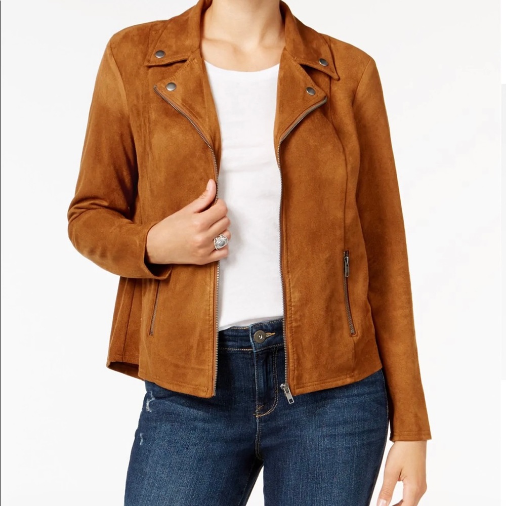 NWT Cognac Moto Jacket xl